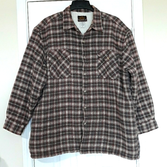 Vintage Sedgefield mens Jacket brown plaid sherpa lined Ramie cotton size XXL - Picture 2 of 13